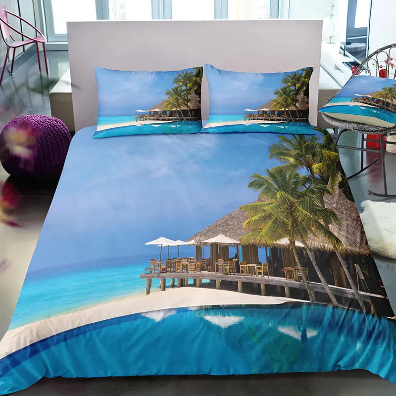 Dream NS 3D Coconut Grove Summer Bedding Set