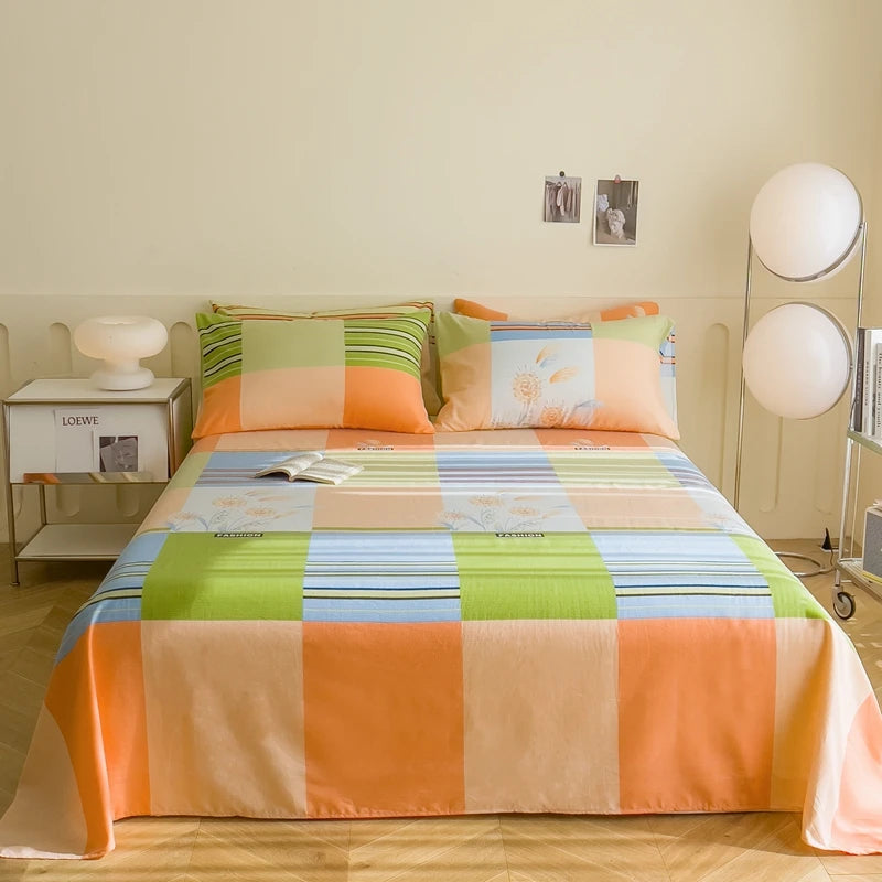 "100% Cotton Thick Floral Bed Sheet – Single to King Sizes, Kids & Adults"