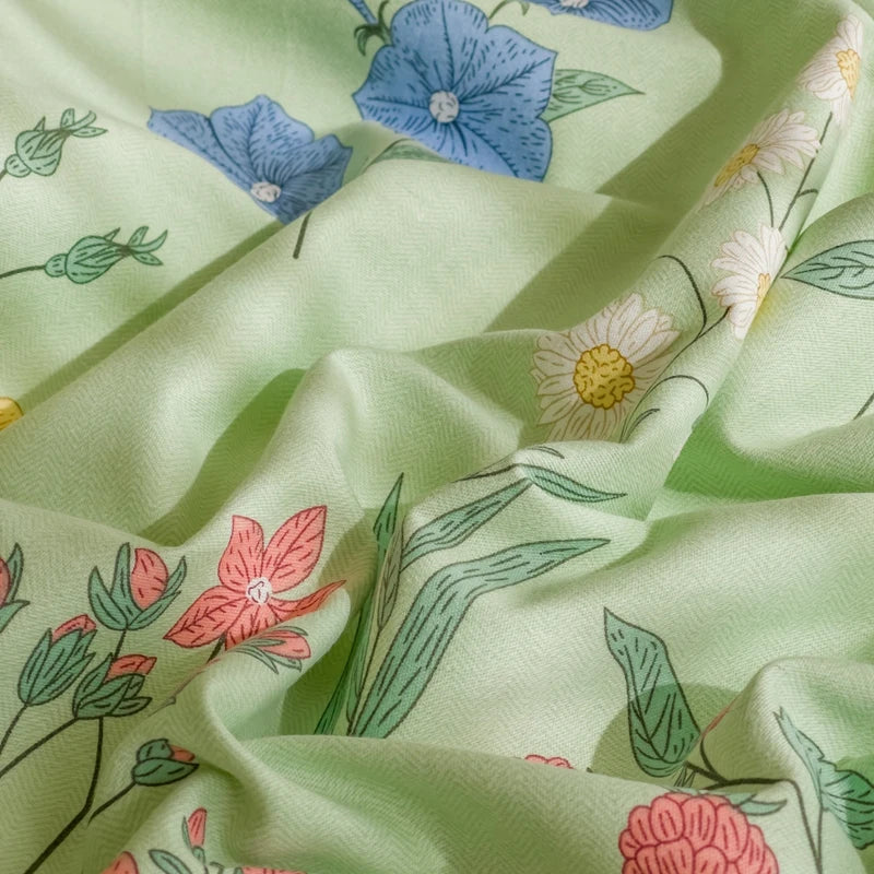"100% Cotton Thick Floral Bed Sheet – Single to King Sizes, Kids & Adults"
