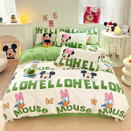 Cartoon Cute Mickey Digital Printed Frosted Duvet Cover – Soft Bedroom Bedding Down Comforter Cover (No Pillowcases, No Quilt)